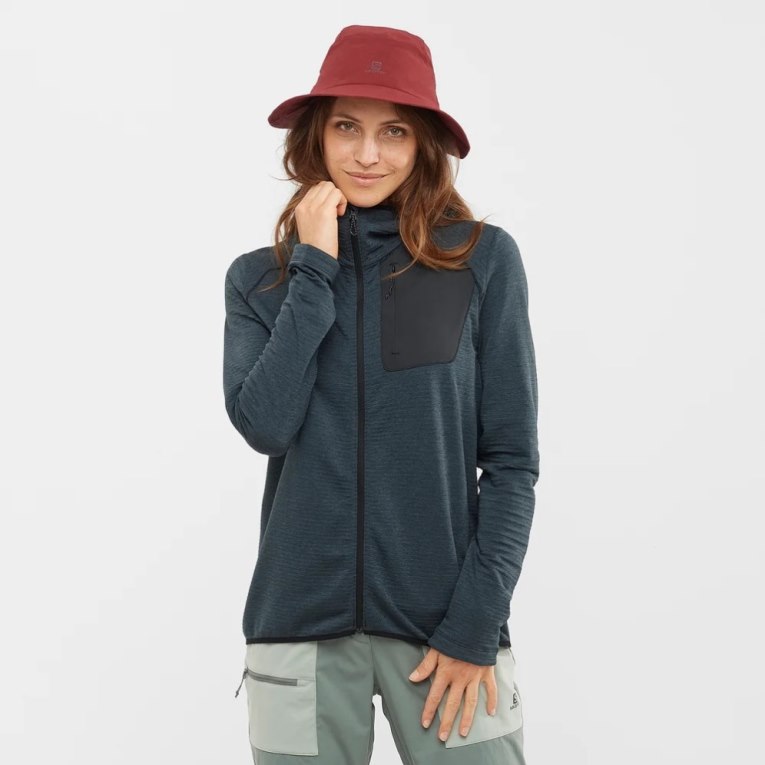 Black Salomon Essential Lightwarm Hooded Women\'s Jackets | PH 14975K